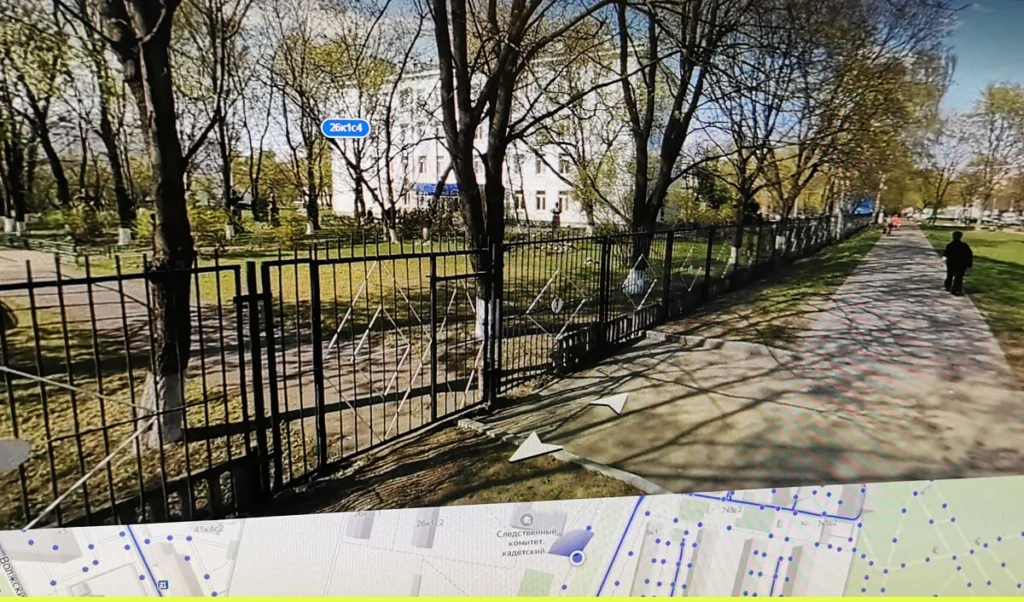 The building of the IC's cadet corps in Moscow on Yandex.Panoramas