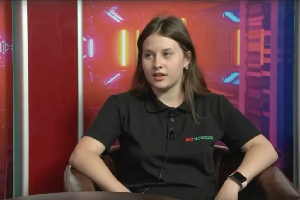 Интервью Юлии Клименко о&nbsp;молодёжном движении в&nbsp;Запорожской области. Источник фото: скриншот из&nbsp;видео За!ТВ. Новости Запорожской области в&nbsp;VK.