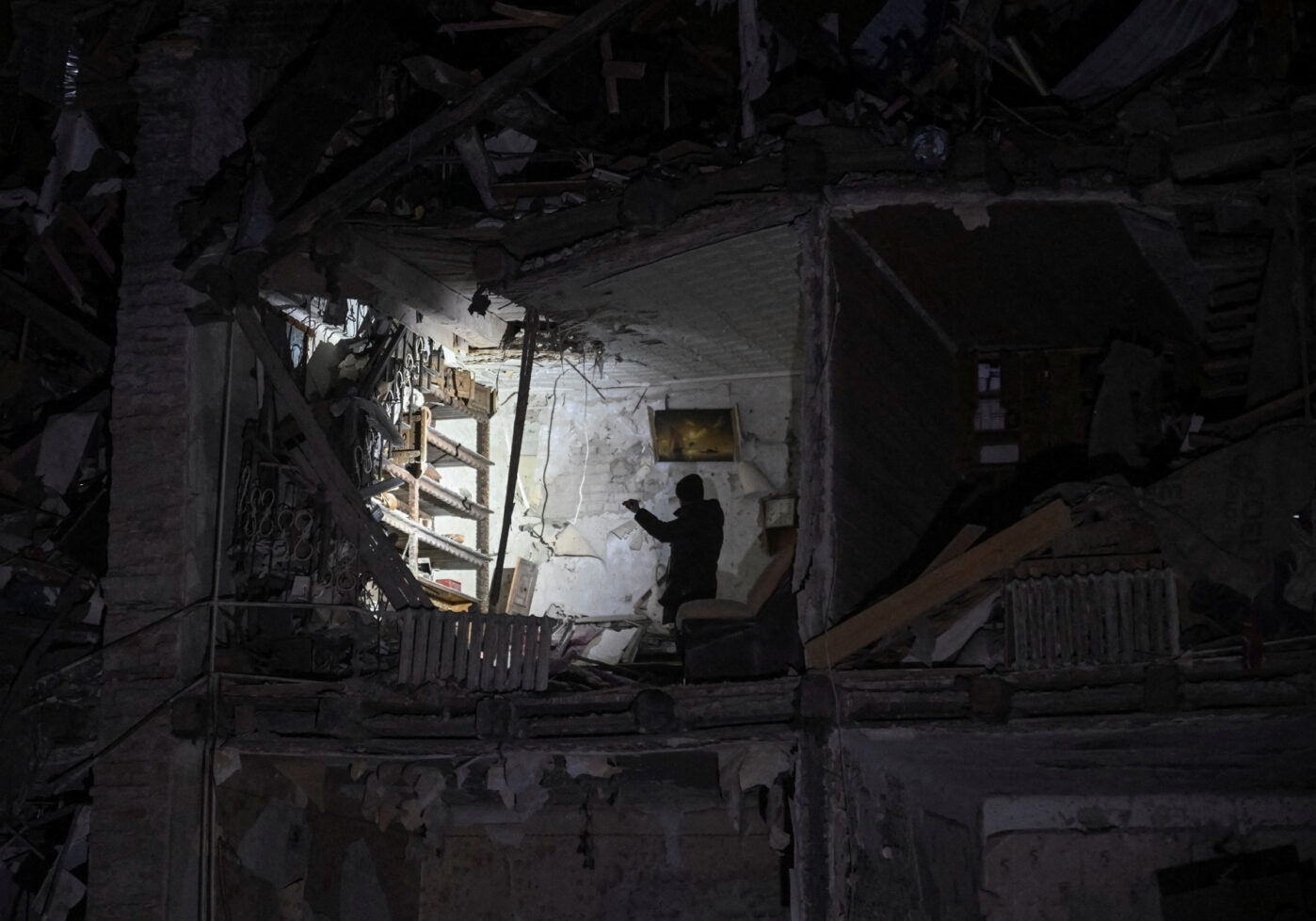 Квартира в&nbsp;Запорожье после ракетного удара, который пришелся по&nbsp;дому